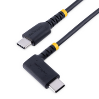 StarTech - Câble de charge USB-A vers USB-C coudé 60 W de 1 po - Noir-Connectors: 1 x 24-pin USB 2.0 Type-C (Connector A), 1 x 24-pin USB 2.0 Type-C (Connector B)