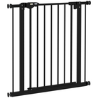 PawHut - Barrière pour animaux de compagnie de 74 à 81 cm de large avec porte, barrière pour chien d'intérieur pour escaliers-Faites glisser et soulevez la poignée pour passer