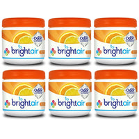 Bright Air Mandarin & Fresh Lemon Scent Super Odor Eliminator 365g, 6 Pack-Freshens any space with a natural, clean scent while effectively eliminating unwelcome odours