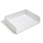 TRU RED Side Load Stackable Plastic Letter Tray - White - 2 Pack-Stackable side load letter tray helps keep your desk and papers organized