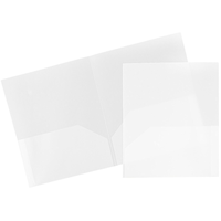 JAM PaperMD – Chemise Eco en plastique à 2 pochettes, transparent, 6/paquet-Chemises transparentes en plastique