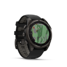 Garmin - fēnix 8 – 47 mm, saphir solaire, titane DLC gris carbone avec bracelet en silicone noir/gris galet-10