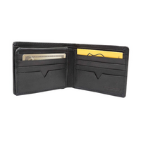 Ashlin Dermot Rfid Blocking Men's Wallet with Flip-Up Section, Black-RFID Men's wallet with flip-up section, with total 16 credit card pockets.  Our ASHLIN RFID blocking wallet provide protection to your credit cards that have a Pay pass feature or other cards with embedded IDs