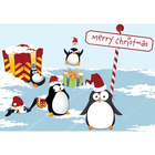 Merry Christmas, Penguin & Friends, 18 Pack-Printed on premium coated card stock