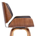 Armen Living Tyler 30" Mid-Century Swivel Bar-Height Bar Stool - Brown-Spot Clean