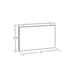 Azar Displays – Porte-affiche horizontal en acrylique à fixation murale, 8,5 x 11 po, transparent, 10/paquet (162715)-Le cadre de montage mural a des trous précoupés pour l’accrochage, le matériel n’est pas inclus
