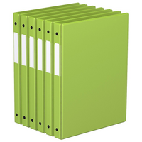 Davis Group Premium Economy Binder - Round Ring - 5/8" - Lime Green - 6 Pack-3 Ring Binder