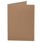 JAM Paper Blank Foldover Cards, A2 size, 4.38 x 5 7/16, 60lb Brown Kraft Paper Bag Recycled, 50 Pack (530910828g)-60 lbs.