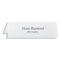 St. James™ – Cartes-tentes gaufrées Overtures® traditionnelles, pliables à 11 x 4 1/4 po, blanc, 50 cartes-Cartes-tentes gaufrées traditionnelles