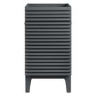 Modway - Render 18" Armoire de toilette de salle de bain (lavabo non inclus) - Gris-Style moderne du milieu du siècle