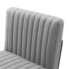 Modway Indulge Channel Tufted Fabric Counter Stool - Light Gray-Counter Stool Weight Capacity: 330 lb