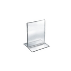 Azar Displays – Porte-affiche vertical recto verso en acrylique sur pied, 6 x 5 po, transparent, 10/paquet (152724)-Ce porte-affiche sur pied est idéal pour les présentoirs sur tables de restaurants et pour les comptoirs d’accueil dans les hôtels