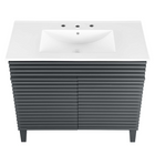Modway - Render 36" Vanette de salle de bain - Gris blanc-Matchs non inclus