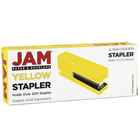 JAM Paper – Ensemble de travail et de bureau, agrafeuse et boîte d’agrafes, jaune (3375YEYE)-Quantité : 1 agrafeuse, 1 boîte d’agrafes (5000 ct)