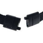 Beslayn - Lanière à déconnexion rapide en tresse plate lourde avec clip en plastique sans torsion - Noir, pack de 25-Ajustement confortable de haute qualité