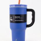 Sully Double Wall Stainless Steel Tumbler with Straw - 1020mL - Blue-Double walled