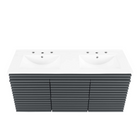 Modway Render 48" Wall-Mount Bathroom Vanity - Grey/White-Fixtures Not Included