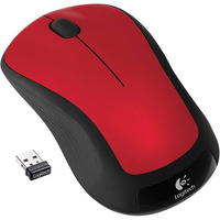 Souris sans fil Logitech M310, Rouge Brillant-Avec une longévité des piles de 18 mois, vous n'aurez plus à vous soucier de changer fréquemment les piles.