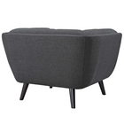 Modway Bestow Upholstered Fabric Armchair - Grey-Supportive Dense Foam Padding