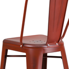 Flash Furniture – Tabouret de bar de 30 po en métal vieilli avec dossier, pour intérieur, rouge Kelly (ET353430RD)-Taille du siège: 14 po larg. x 14 po prof.