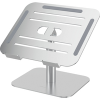 Fellowes - Support pour ordinateur portable d'bureau Alumia - Argent-Réglage facile de la hauteur sur 15 cm (15 – 30 cm) pour assurer une posture ergonomique correcte