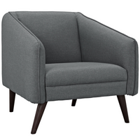 Modway - Slide Tissu rembourré Fauteuil - Gris-Fauteuil contemporain