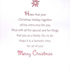 Mill Brook Studio - Cartes de souhaits Noël / Enveloppes - 5-3/8 po x 7-3/4 po - À Toi et ta Famille - Bas de Noël - Paquet de 18-Imprimées sur un papier de qualité non couché