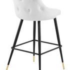 Modway Adorn Performance Velvet Bar Stool - White-Dense Foam Padding