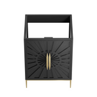 Modway - Awaken 24" Armoire à coiffeuse de salle de bain - Noir-Construction en bois massif et MDF