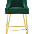 Modway - Discern Performance Velvet Tabouret de comptoir - Vert-Coussinets de pied non marqués