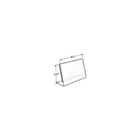 Azar Displays – Porte-affiche horizontal en acrylique incliné en L, 4,5 x 3,5 po, 10/pqt (112735)-Fabriqué en acrylique