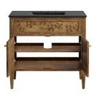 Modway Elysian 36" Wood Bathroom Vanity - Black/Brown-8