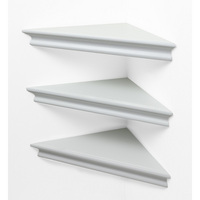 Kiera Grace - Tablette de coin Providence Reilly - ens. de 3, blanc, 11 po, fini mat-Ensemble: livré avec un total de 3 étagères murales d'angle de même taille
