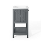 Modway - Steam 24" Vanette de salle de bain - Gris blanc-Assemblée requise