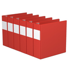 Davis Group Premium Economy Binder - D Ring - 3" - Red - 6 Pack-3 Ring Binder
