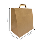 Reliabag - Sac En Papier Avec poignees Plates, Kraft, 12 po L X 7 po P X 12 po H, Paquet De 300-Poignees plates renforcees