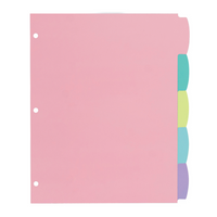 Staples Dividers - Pastel-Letter Size Dividers
