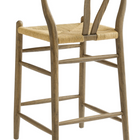 Modway Amish Wood Counter Stool - Weathered Gray Teak-Arrives Fully Assembled