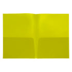 Staples - Portfolio à deux pochettes - Format lettre - Jaune translucide-Poly
