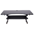Support de bureau debout réglable en hauteur Rocelco de 45 pouces avec plateau de clavier coulissant et rétractable-Les ressorts à gaz peuvent supporter jusqu'à 40 lb