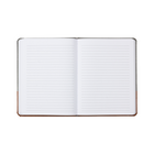 Cambridge - Carnet bicolore - 8" x 6" - Marron-Ruban-marqueur et élastique de couleur assortie