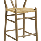 Modway Amish Wood Counter Stool - Weathered Gray Teak-Elm Wood Counter Height Stool