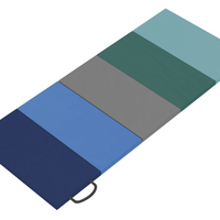 Soozier 6 ft Folding Gymnastics Mat with Carry Handles - Mixed Colour-Thick padding offers joint protection and comfort 