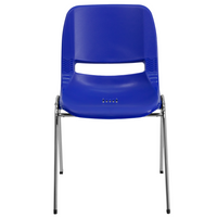 Flash Furniture - Chaise coquille marine ergonomique et empilable de la série HERCULES avechauteur de siège de 18 po.-Ensemble de 5 chaises empilables polyvalentes