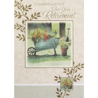 Rosedale 5" x 7" Masculine Retirement Greeting Cards And Envelopes, 12 Pack (17432)-Printed on premium uncoated card stock