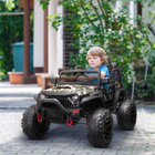 Aosom 12V Kids Ride-On Off-Road Toy Truck - Camouflage-Four 14.25" traction wheels with spring suspension 