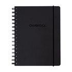 Cambridge - Carnet à onglets - 8" x 6" - Noir-Double reliure à spirale noire 