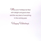 Mill Brook Studio - Cartes de souhaits Noël / Enveloppes - 5-3/8 po x 7-3/4 po - Voeux Chaleureux - Feu de bois - Paquet de 18-Imprimées sur un papier de qualité non couché