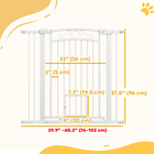 PawHut - Porte pour Chien à Traverser avec Petite Porte - 30"-41" L x 38" H-Le design arqué améliore l'esthétique des couloirs, cuisines et bas d'escaliers