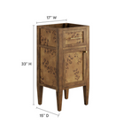 Modway - Elysian 18" Armoire de toilette de salle de bain (lavabo non inclus) - Brown-Charnières de cuisine dissimulées